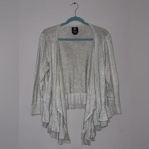 American Eagle Outfitters Light Gray Draped Cardigan